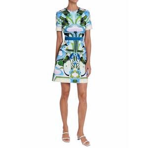 NEW MARY KATRANTZOU colbert dress in ceramica lila